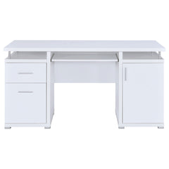 Tracy 55-inch 2-drawer Office Computer Desk White - What&