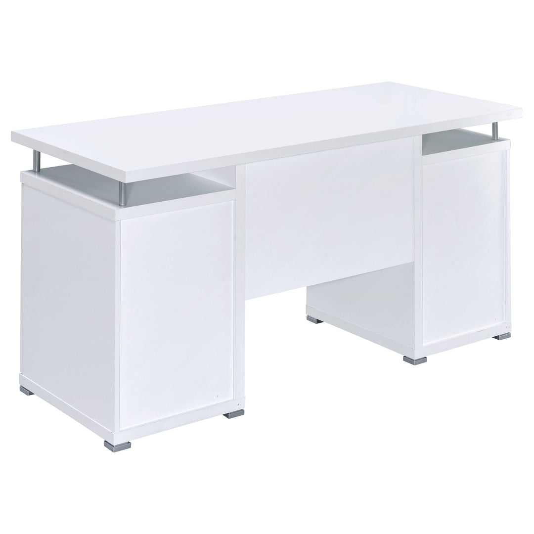 Tracy 55-inch 2-drawer Office Computer Desk White - What&