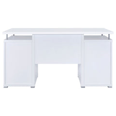 Tracy 55-inch 2-drawer Office Computer Desk White - What&