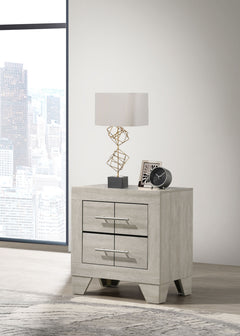 Trenton 2-drawer Nightstand Bedside Table Rustic Cream - What&