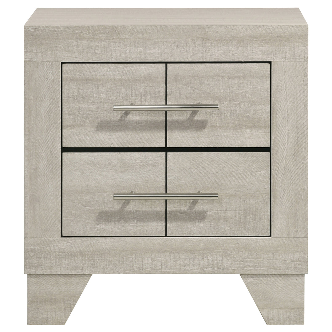 Trenton 2-drawer Nightstand Bedside Table Rustic Cream - What&