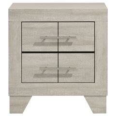 Trenton 2-drawer Nightstand Bedside Table Rustic Cream - What&