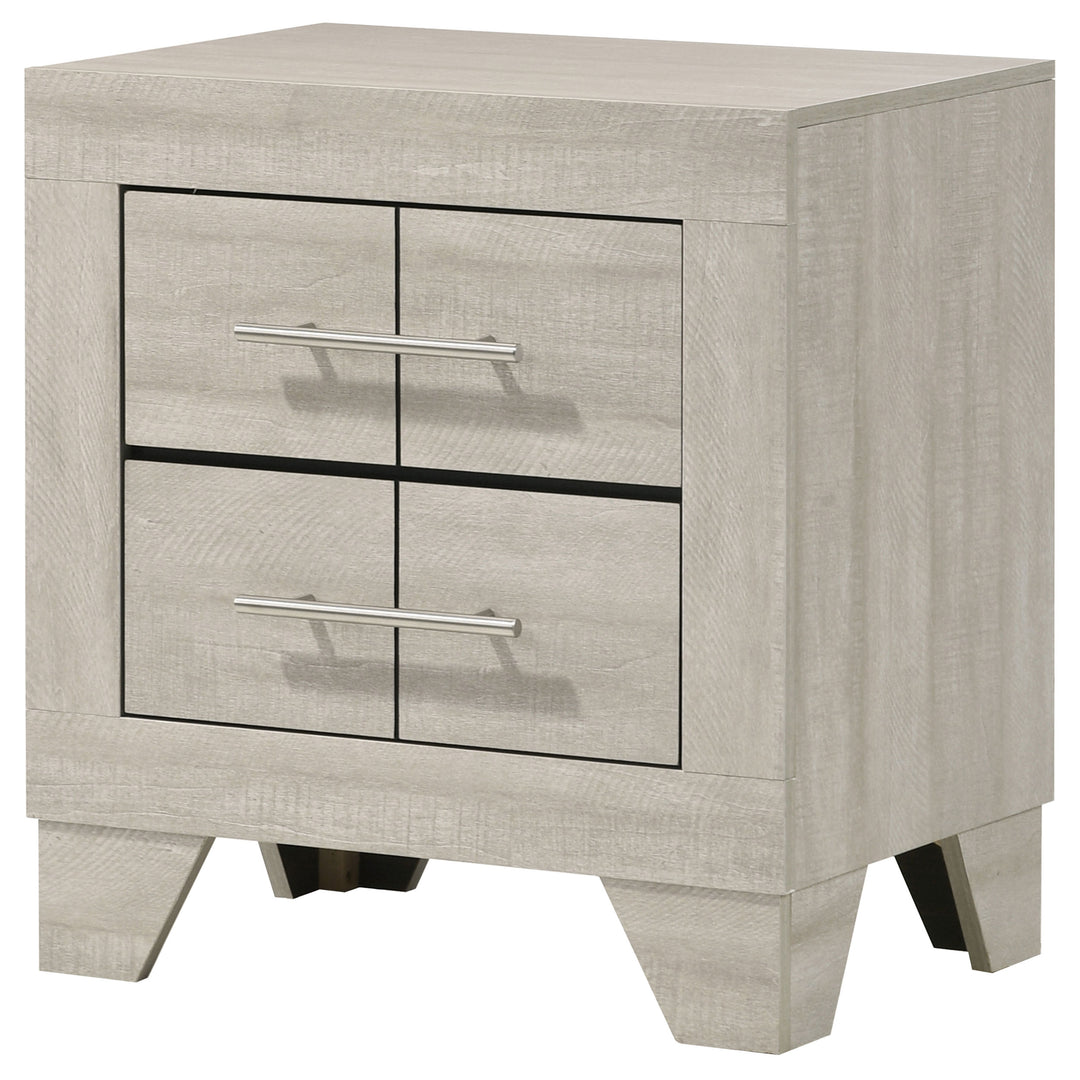 Trenton 2-drawer Nightstand Bedside Table Rustic Cream - What&