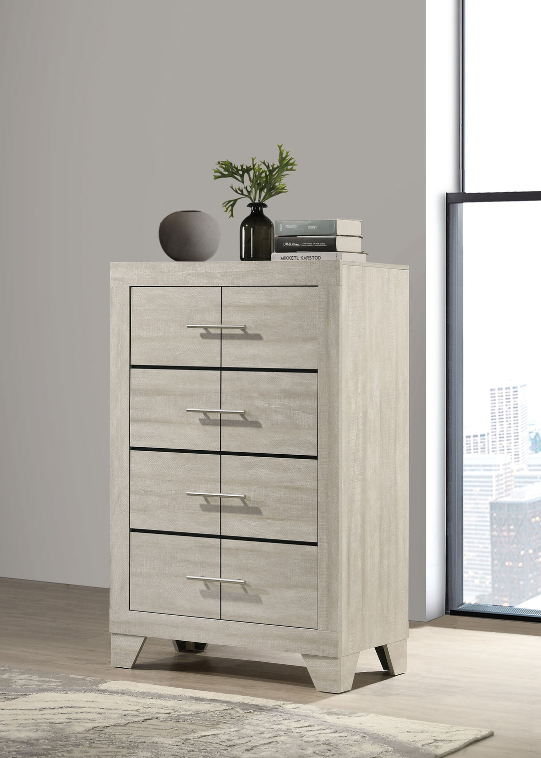 Trenton 4-drawer Bedroom Chest of Drawers Rustic Cream - What&