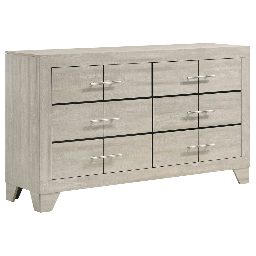 Trenton 6-drawer Bedroom Dresser Rustic Cream - What&
