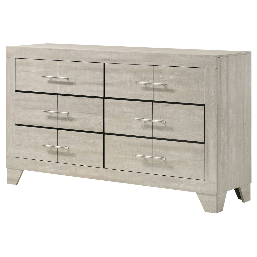 Trenton 6-drawer Bedroom Dresser Rustic Cream - What&