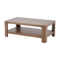 Trevin KD Rectangular Coffee Table in Walnut side angle - rectangular coffee table by NPD - Whats New Furniture Portland OR
