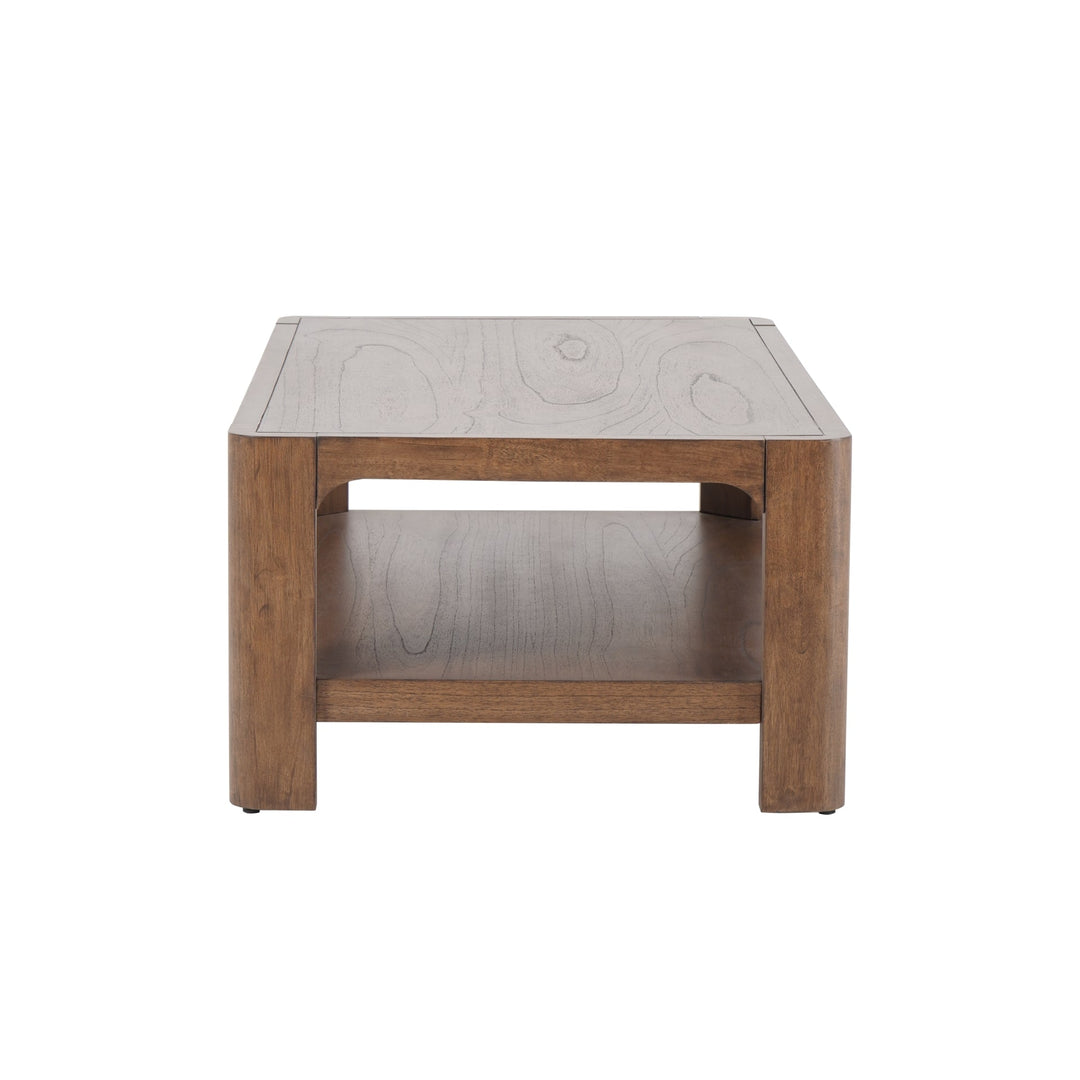 Trevin KD Rectangular Coffee Table in Walnut side view - rectangular coffee table by NPD - Whats New Furniture Portland OR