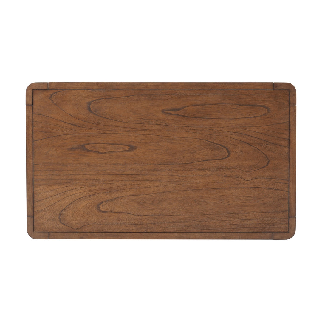Trevin KD Rectangular Coffee Table in Walnut top-down view - rectangular coffee table by NPD - Whats New Furniture Portland OR