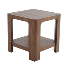 Trevin KD Side/End Table in Walnut side angle - side end table by NPD - Whats New Furniture Portland OR