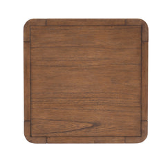 Trevin KD Side/End Table in Walnut top-down view - side end table by NPD - Whats New Furniture Portland OR