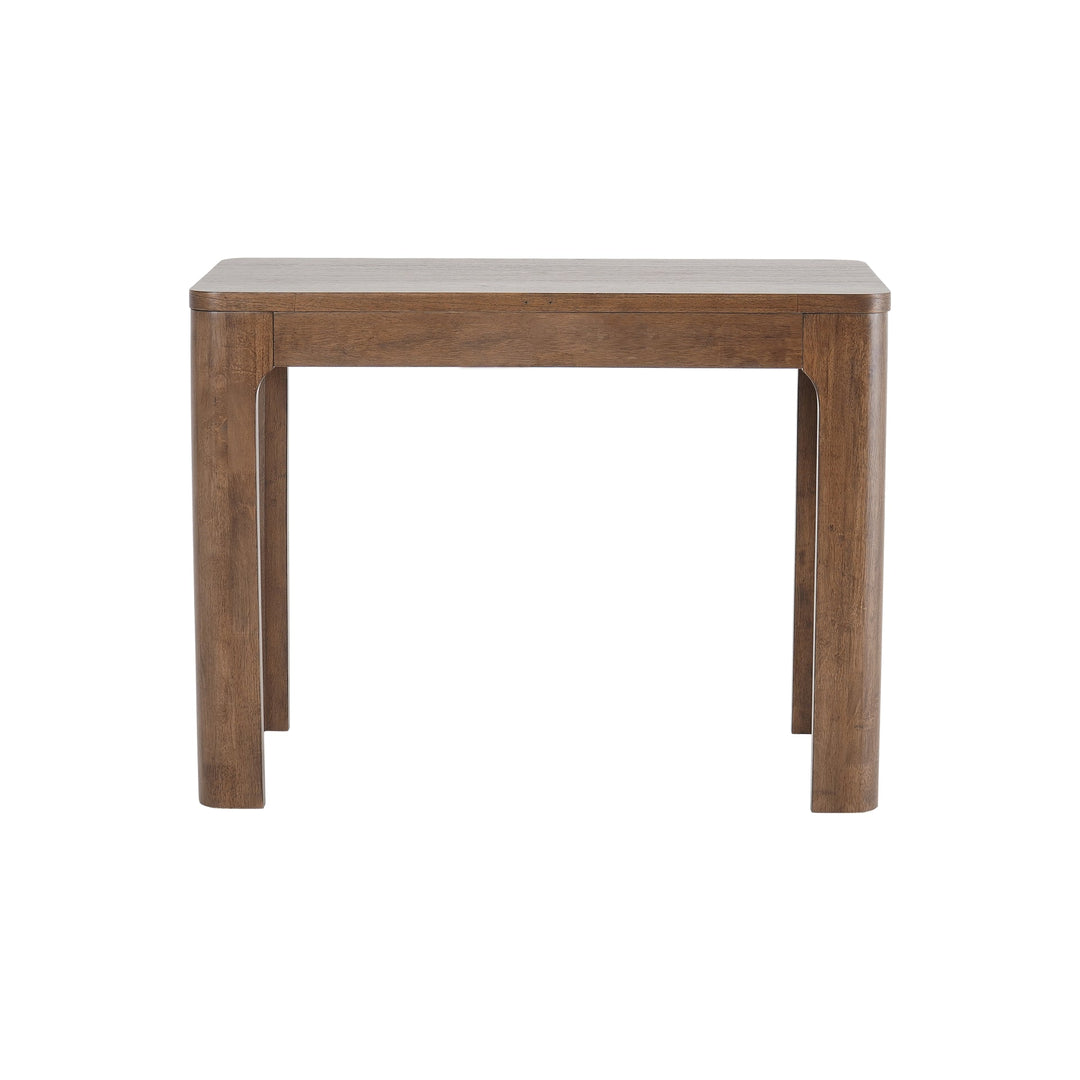 Trevin KD Small 1 Drawer Desk in Walnut back view - Walnut small drawer desk by NPD - Whats New Furniture Portland OR