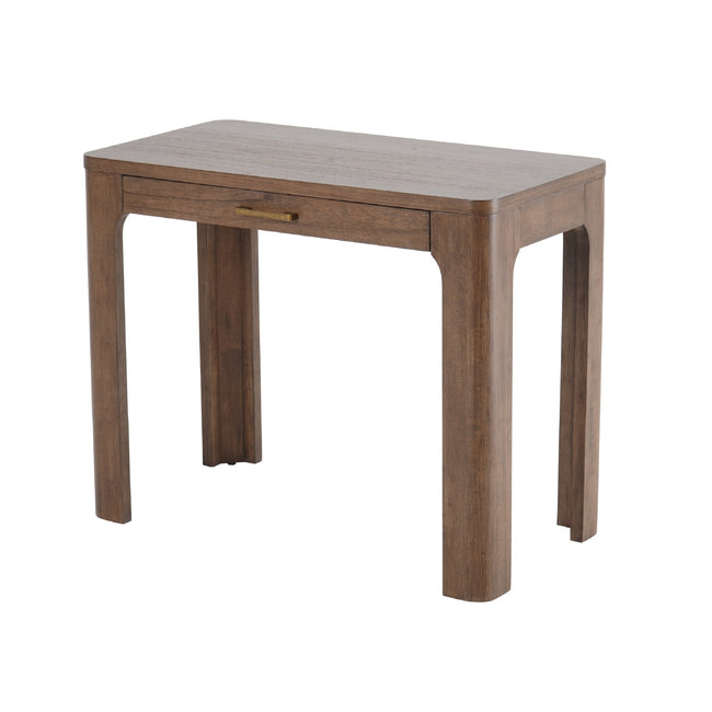 Trevin KD Small 1 Drawer Desk in Walnut - Walnut small drawer desk by NPD - Whats New Furniture Portland OR