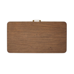 Trevin KD Small 1 Drawer Desk in Walnut top-down view - Walnut small drawer desk by NPD - Whats New Furniture Portland OR