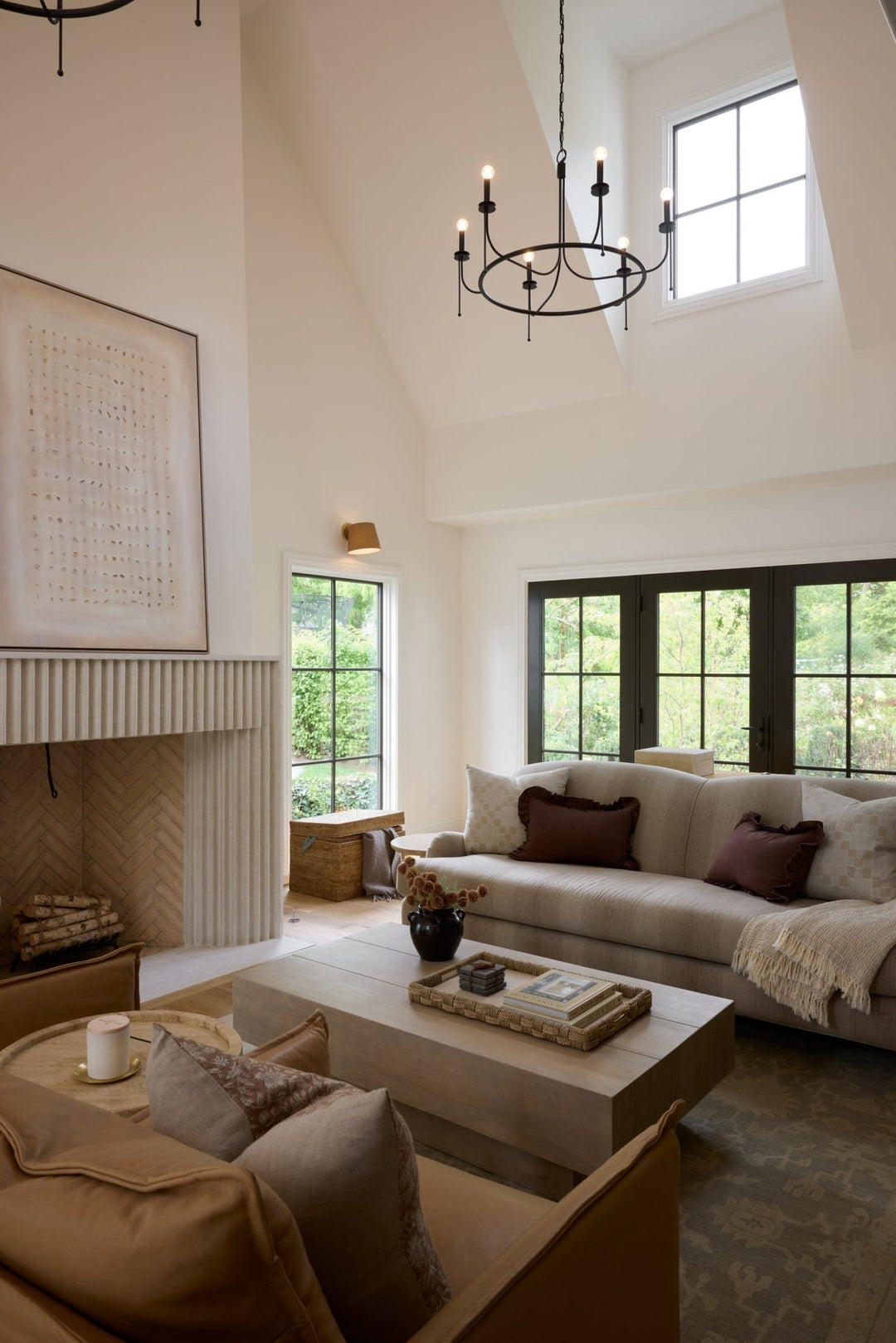 Calder 6-Light Chandelier, Forged Iron by Troy Lighting detail view 6 - Whats New Furniture Portland OR