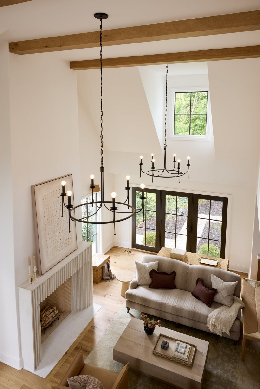Calder 6-Light Chandelier, Forged Iron by Troy Lighting detail view 5 - Whats New Furniture Portland OR