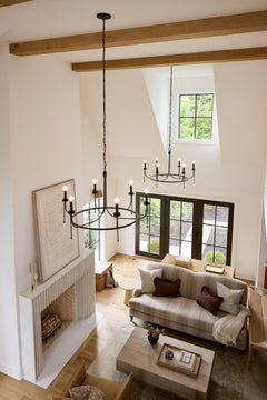 Calder 6-Light Chandelier, Forged Iron by Troy Lighting detail view 5 - Whats New Furniture Portland OR