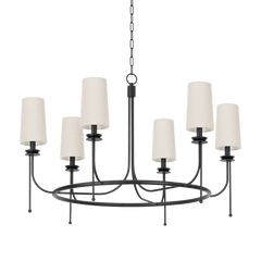 Calder 6-Light Chandelier, Forged Iron by Troy Lighting - product view - Whats New Furniture Portland OR