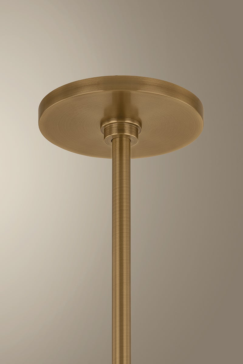 Flinders Pendant, Patina Brass by Troy Lighting detail view 4 - Whats New Furniture Portland OR