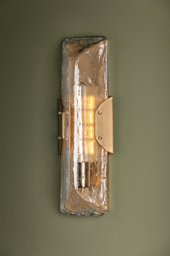 Nordic Wall Sconce, Patina Brass by Troy Lighting detail view 2 - Whats New Furniture Portland OR