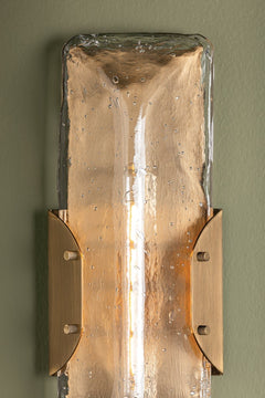 Nordic Wall Sconce, Patina Brass by Troy Lighting detail view 3 - Whats New Furniture Portland OR