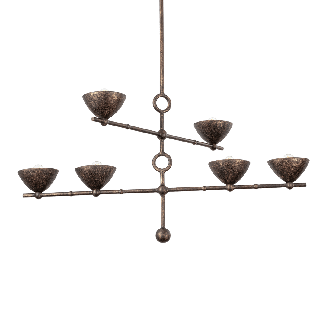 Vishal 6-Light Chandelier, Black Patina Gold by Troy Lighting - product view