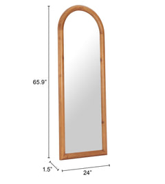 Tur Mirror in Nature lifestyle setting - tall wood mirror by Zuo - Whats New Furniture Portland OR