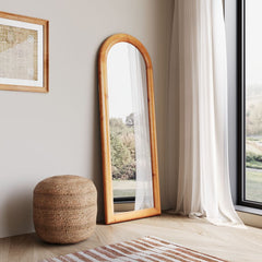 Tur Mirror in Nature room setting - tall wood mirror by Zuo - Whats New Furniture Portland OR