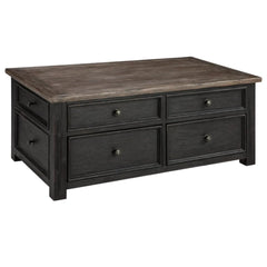 Tyler Creek Lift Top Coffee Table in gray-brown - lift-top storage coffee table by Ashley - Whats New Furniture Portland OR