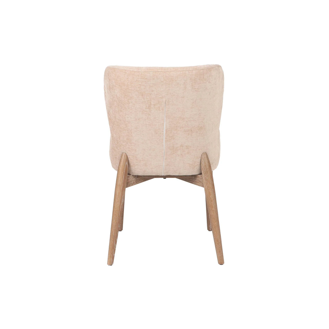 Uffizi Dining Chair in Champagne Chenille back view - chenille dining chair by LH Imports - Whats New Furniture Portland OR