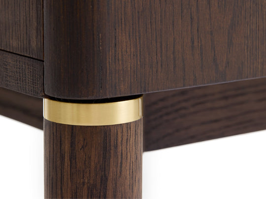Arun sideboard espresso oak perspective view - Scandinavian dining storage - Whats New Furniture Portland