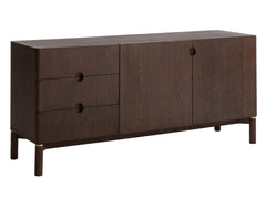 Arun sideboard espresso oak rear three-quarter angle - Whats New Furniture Portland