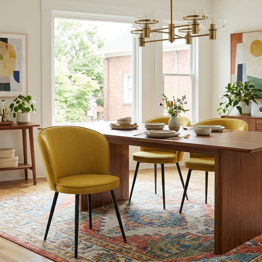 Burnaby Dining Chair styled in a bright Portland mid-century modern interior - Whats New Furniture
