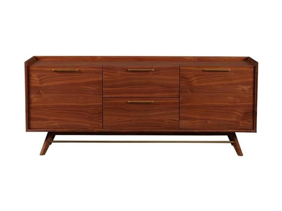 Denali/Rainier 3-Section Sideboard in walnut - mid-century walnut sideboard by Unique Furniture - Whats New Furniture Portland OR