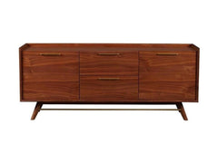 Denali/Rainier 3-Section Sideboard in walnut - mid-century walnut sideboard by Unique Furniture - Whats New Furniture Portland OR