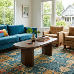 Natu Coffee Table styled in a bright Portland mid-century modern interior - Whats New Furniture