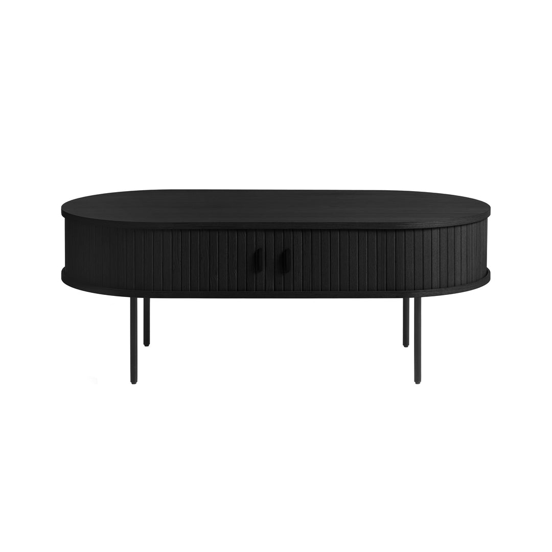 Nola Coffee Table in Black Oak front view - coffee table by Unique Furniture - Whats New Furniture Portland OR
