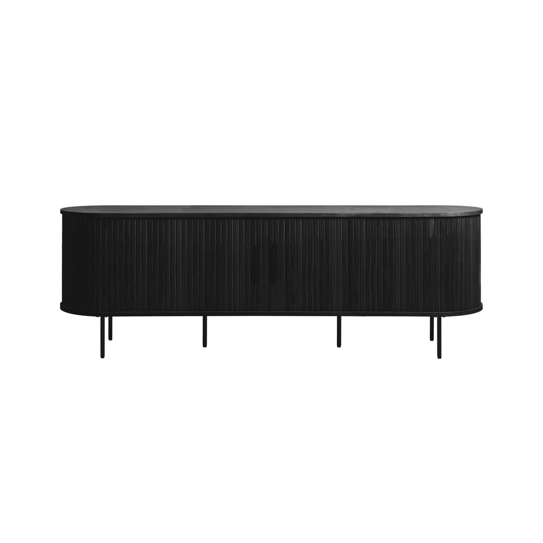 Nola TV Lowboard in Black Oak front view - TV lowboard by Unique Furniture - Whats New Furniture Portland OR