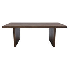 Rock Dining Table in Smoked Oak - Whats New Furniture - Portland, Oregon
