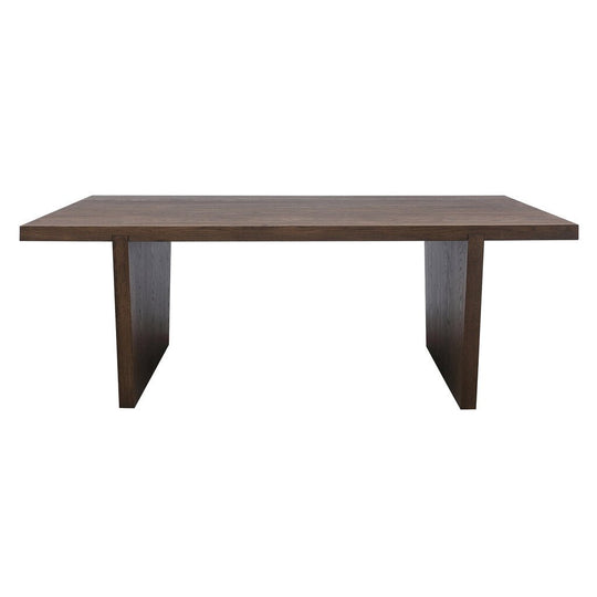 Rock Dining Table in Smoked Oak - Whats New Furniture - Portland, Oregon