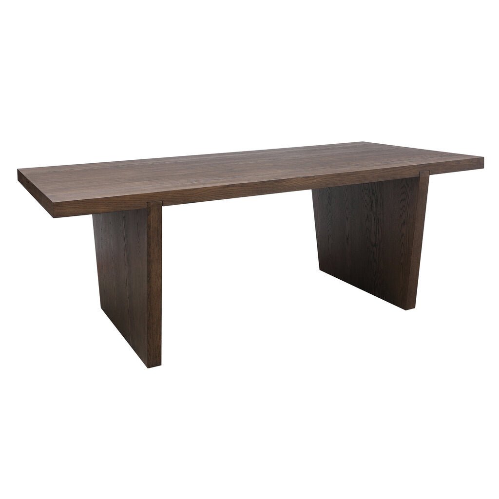 Rock Dining Table in Smoked Oak - Whats New Furniture - Portland, Oregon