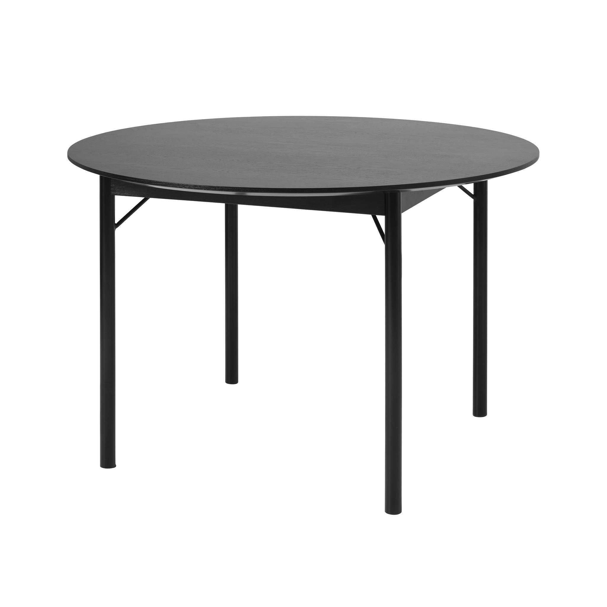 Savona Round Dining Table in Black Oak front view - dining table by Unique Furniture - Whats New Furniture Portland OR