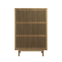 Tiber Cabinet in Natural Oak front view - cabinet by Unique Furniture - Whats New Furniture Portland OR