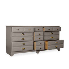 Upcycled Traditional 9 Drawer Dresser detail view 4 - Whats New Furniture - Portland, Oregon