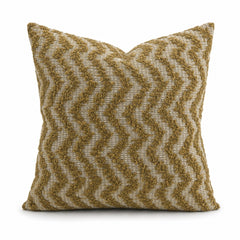 Upland Meadow olive boucle throw pillow front view by Decor Fifty-Five - Whats New Furniture Portland OR