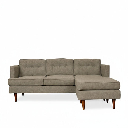 Urban Sofa Chaise in Bennett Praline configuration shot - sofa with floating chaise by Stanton - Whats New Furniture Portland OR