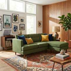 Urban Sofa Chaise - leg detail - mid-century modern sofas - Whats New Furniture Portland OR