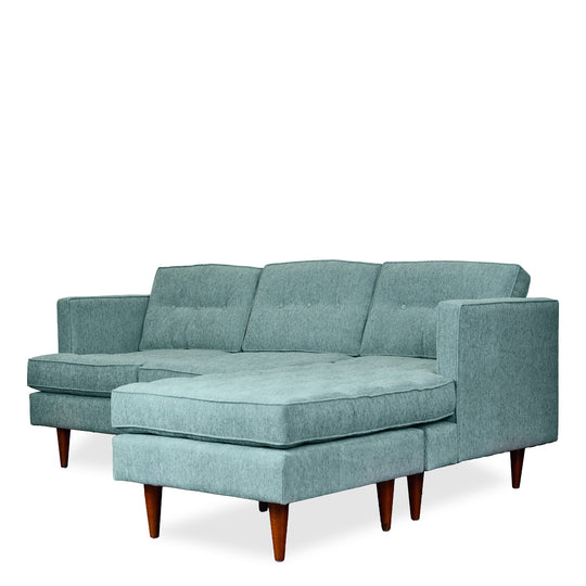 Urban Sofa Chaise in fabric side angle - sofa with floating chaise by Stanton - Whats New Furniture Portland OR