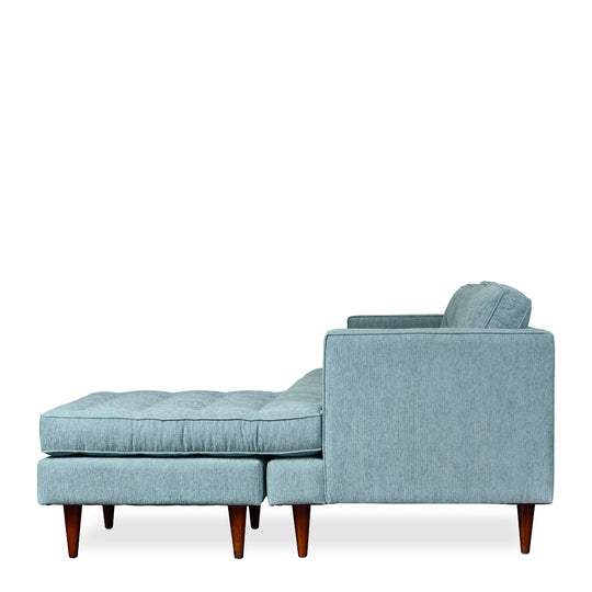 Urban Sofa Chaise in fabric detail view - sofa with floating chaise by Stanton - Whats New Furniture Portland OR