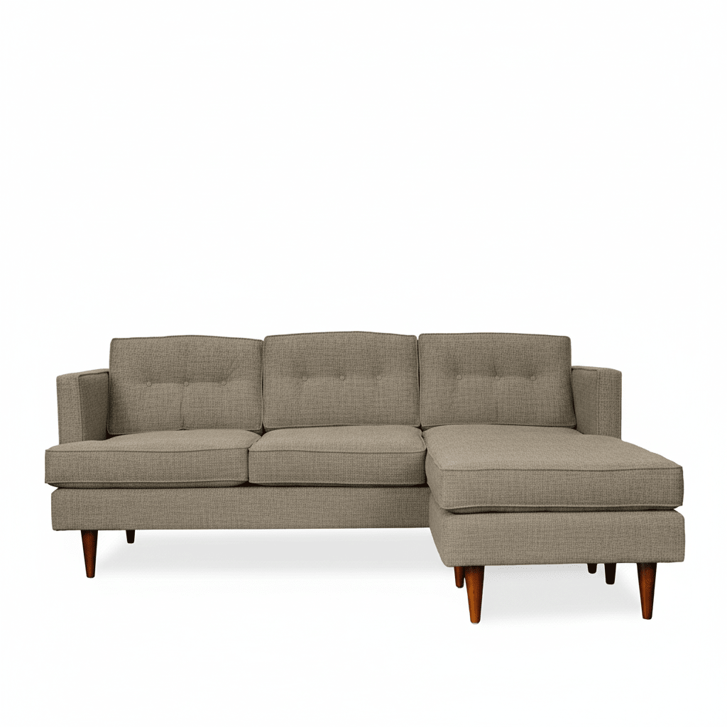 Urban Sofa Chaise in fabric top-down view - sofa with floating chaise by Stanton - Whats New Furniture Portland OR